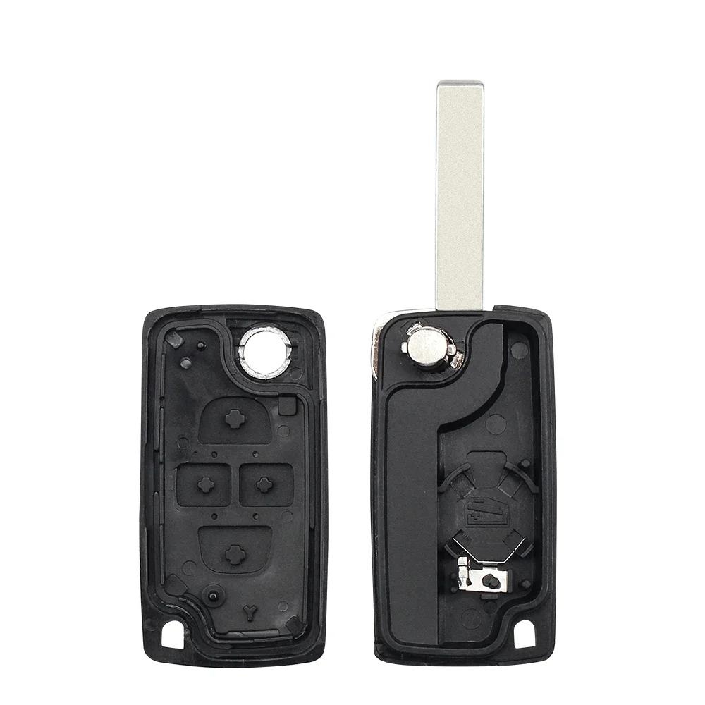 S For Peugeot 1007 For Citroen C8 4 Buttons Remote Flip Folding Car Key Shell Case Fob Va2 Hu82 Blade Ce0523 Ce0536