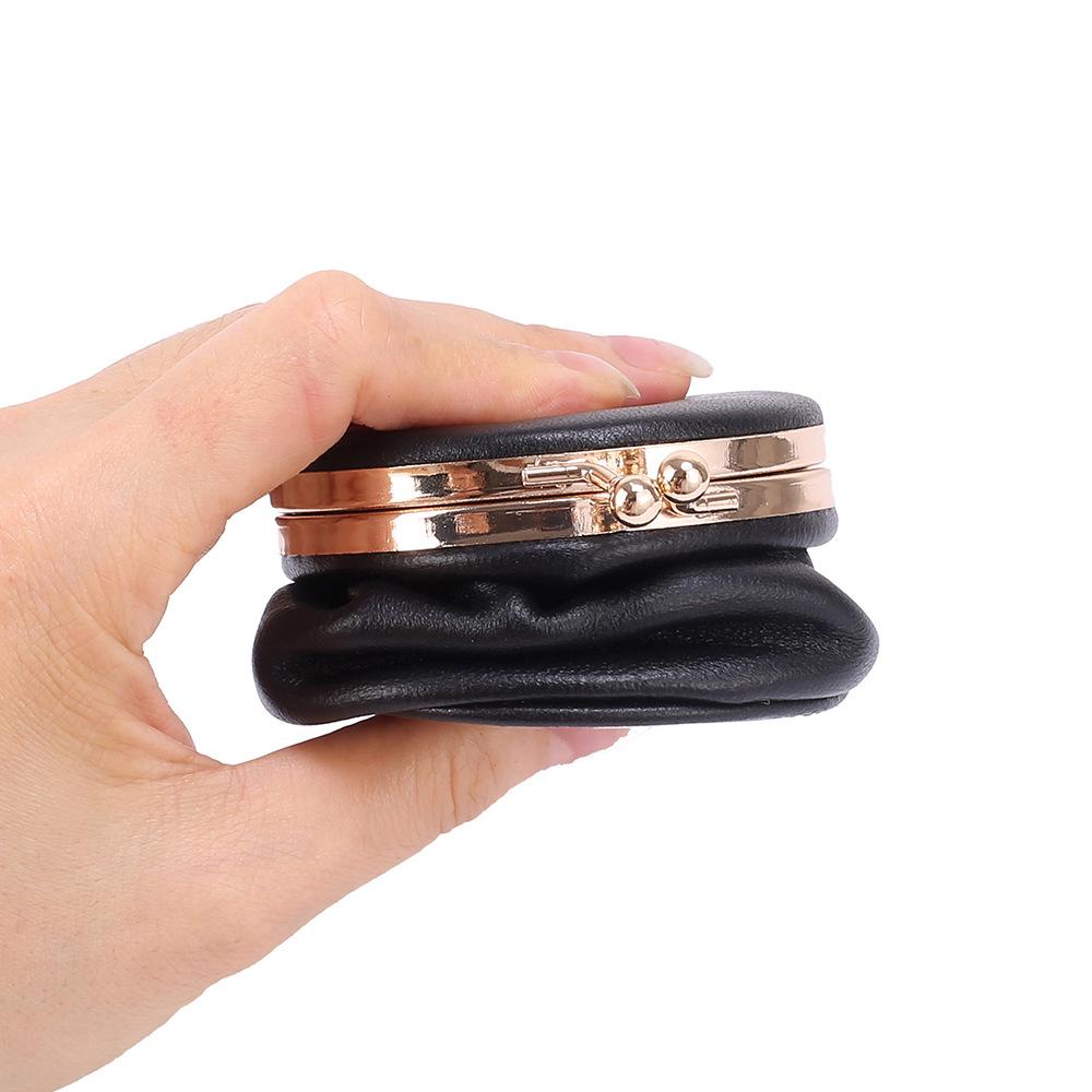 Real Top Layer Oil Waxed Cow Leather Fashion Barrel-Shaped Cosmetic Make Up Items Case Mini Mirror Cover Lipsticks Bag