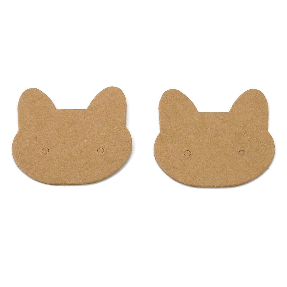 Cat Shaped Earring Display Cards 3 Color Earring Holder Cards  DIY Cards