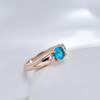 Bling Blue Cyrkon Finger Rings dla kobiet Party Fashion Jewelry
