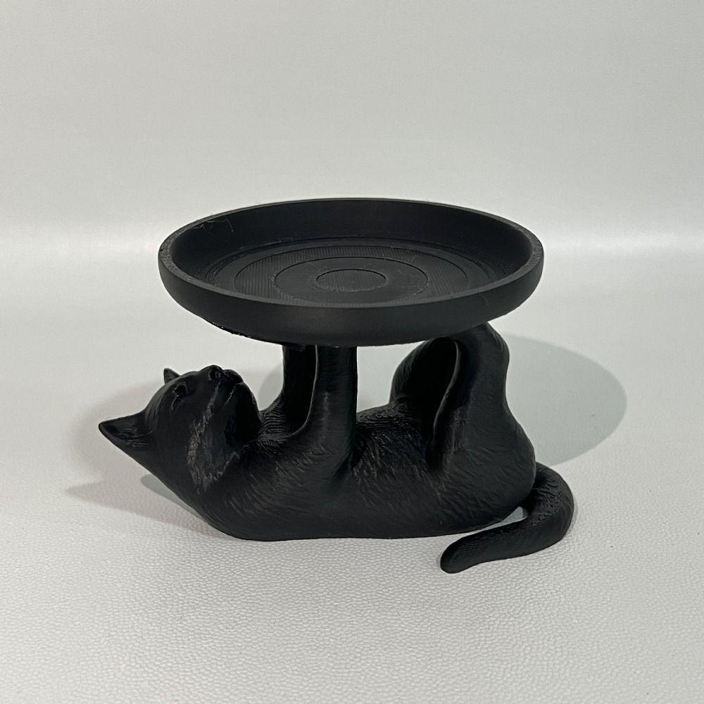 Large Capacity Jewelry Storage Tray Cat Shape Ring Holder Creative Mini Key Tray  Desktop Use