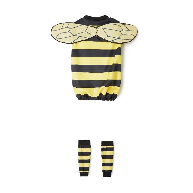 Bee Costumes for Women, Halloween Honey Bee Costume Adult Kids Little Bee Costume, Antennae Headband+Dress+Wings+Leg Warmers