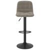 Bar Stool Light Grey Velvet