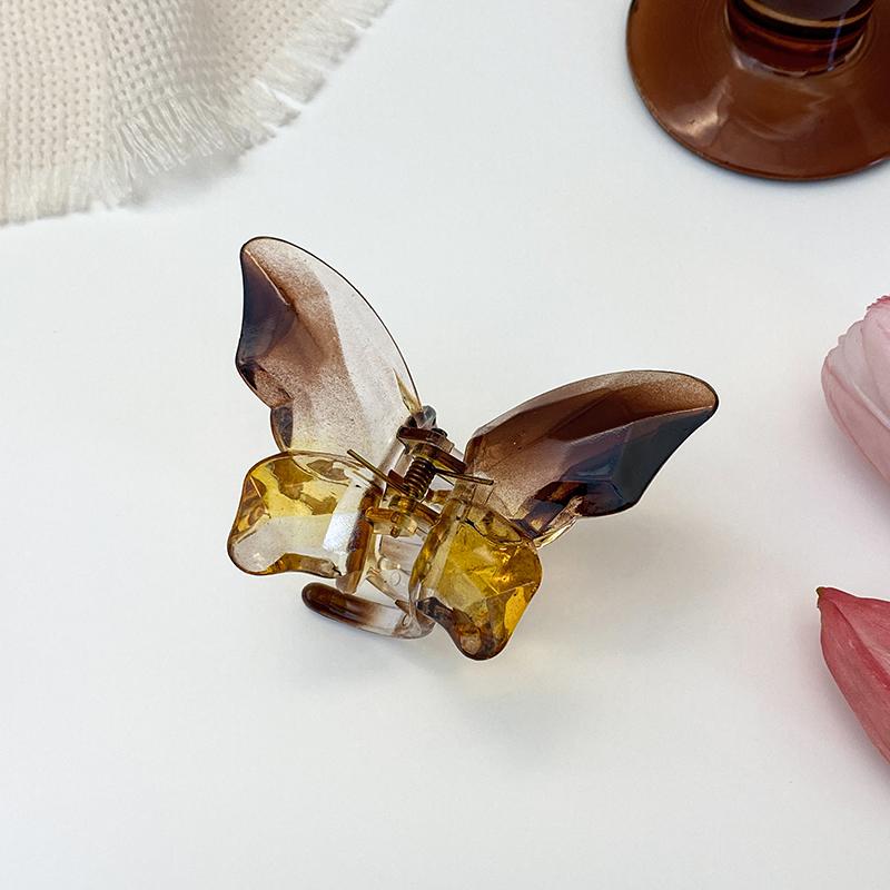 

Градиентный зажим-краб для волос с бабочкой для женщин, корейский темперамент, модный зажим-акула, заколки, аксессуары для волос для девушек