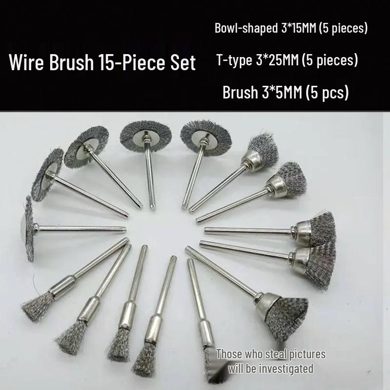 Electric Polishing & Rust Removal Brush: Steel & Copper Wire Grinder Head