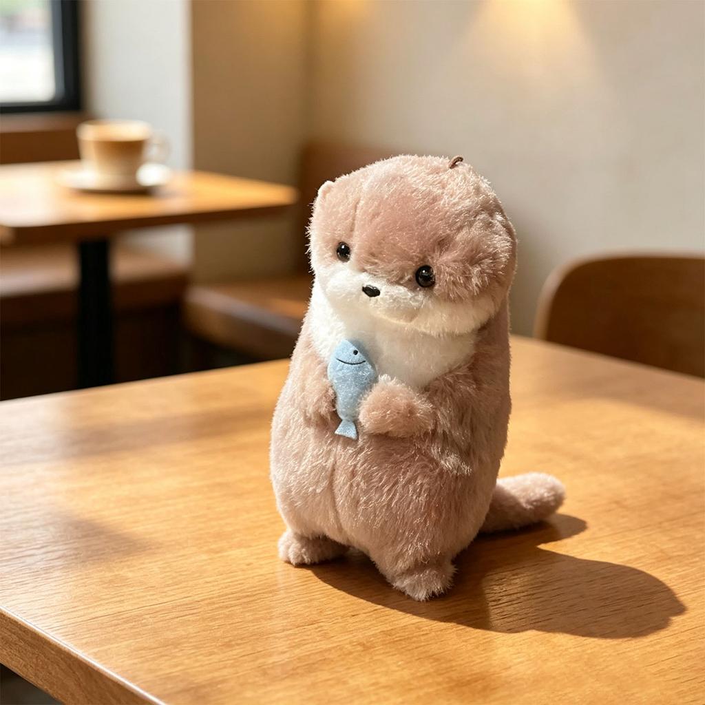Loutre Mignonne Câlin Poisson Porte-clés Peluche Doux Animal Marin Poupée Accroche Sac à Dos Kawaii Dessin Animé Charme Sac Cadeau de Vacances Filles