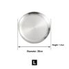 Reusable 304 Stainless Steel Dinner Plates, Heavy-Duty Metal Round Dishes Flat Feeding Serving Plate - Tableware