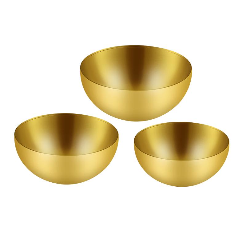 Yibo Hongxi Gold Stainless Steel Rice Bowl Set