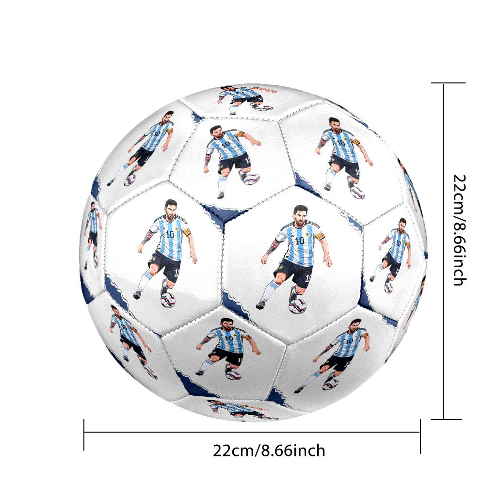 Argentina's Messi Celebration Size 5 Soccer Ball Machine-Stitched Indoor/Outdoor Training and Matches for Football Accessories