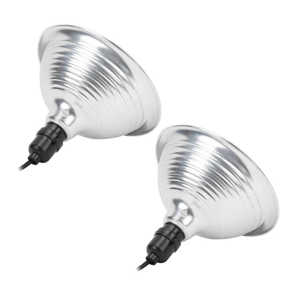 2 Pcs Reptile Lamp Shade Fixture Heat Bulb Clamp Light Shade with Detachable Aluminum Reflector