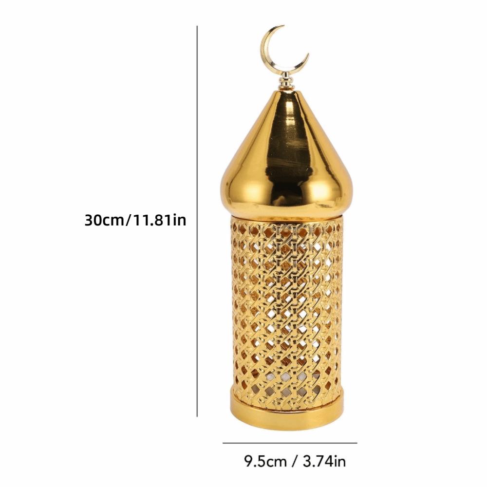 3.74x11.81in Golden Windproof Candle Lantern Gold Scented Candle Lantern  Home Lighting Display