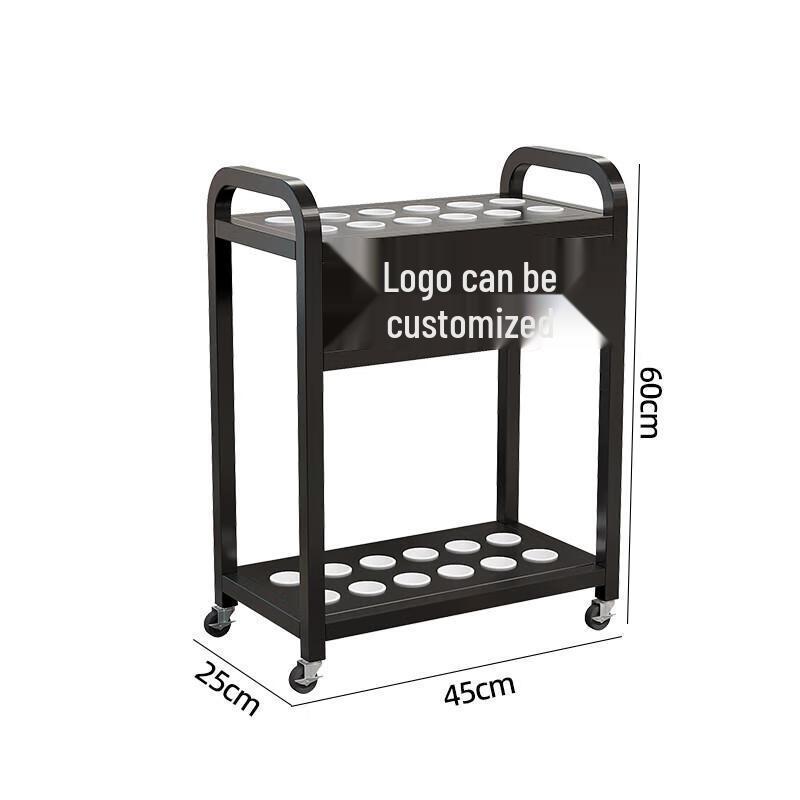 14-Hole Floor-Standing Metal Billiard Cue Rack