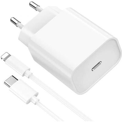20W Fast USB C Charger + 2 Meter Cable for iPhone - PROSHOP - White