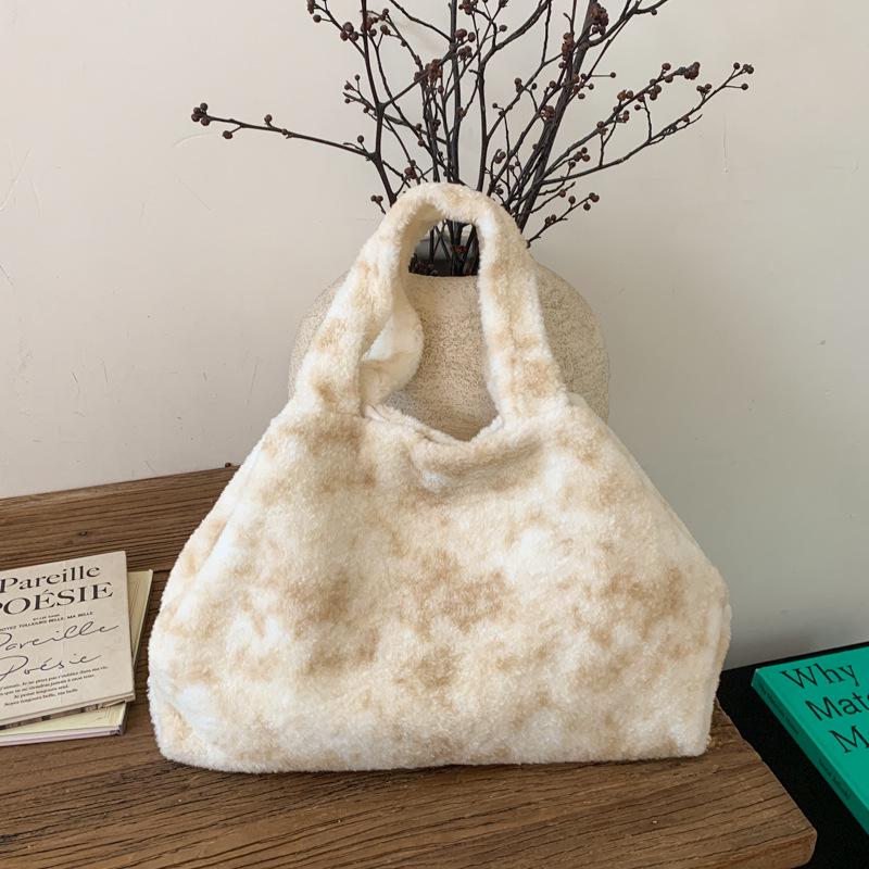 Plüsch Große Tragetasche im koreanischen Stil - Herbst/Winter Damen Lässige Schultertasche
