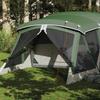 Vidaxl Tourist Tent with Vestibule 4-Person, Green, Waterproof