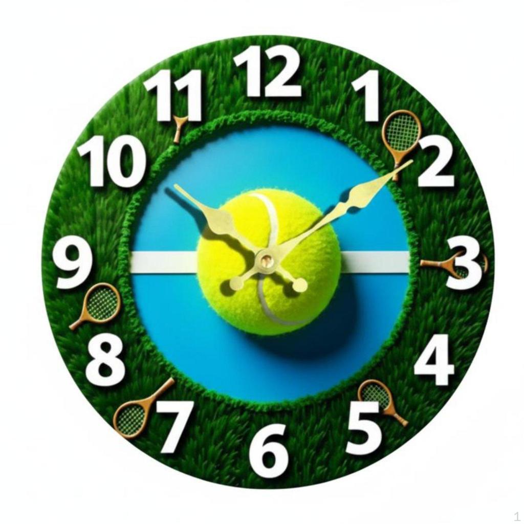 Sports Themed Wall Clock Silent NonTicking 3D Ball Precision Movement House Decoration for