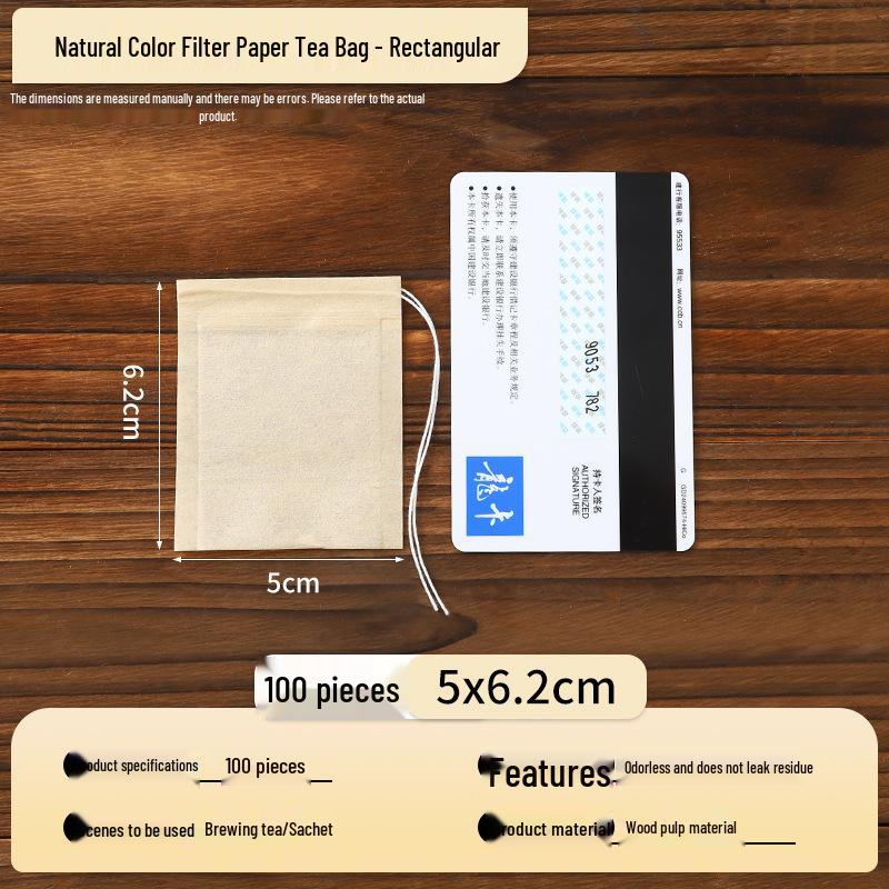 Disposable Food-Grade Wood Pulp Paper Tea Bags for Herbal Brewing and Seasoning Spices