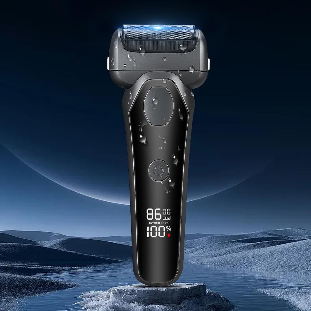 for Electric Reciprocating Shaver for a Close Includes 2 Replacement Suitable for Shaving in the IPX6 USB LED Trimmer Day or Birthday Gift for