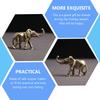 2 Pcs Decorations Brass Elephant Ornament Statue Creative Car Copper Housewarming Gift