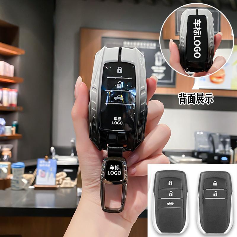 Zinc Alloy Car Remote Key Case Cover For S1 CHR Prado 2017 2018 Prius Camry Corolla RAV4 2020 2022 2023 2024 Car Accessories JH0