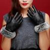 Men's Winter Touchscreen Leather Gloves - Fleece Lined, Thick, Warm, Windproof, Non-Slip for Outdoor Cycling