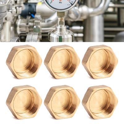 6 adet/set Dişli Uç Tapaları 1/2"/3/4"/1" Korozyona Dayanıklı Boru Uç Kapakları Pirinç Kapaklar Hortum Kapakları Boru Kapakları Sızdırmazlık Kapakları