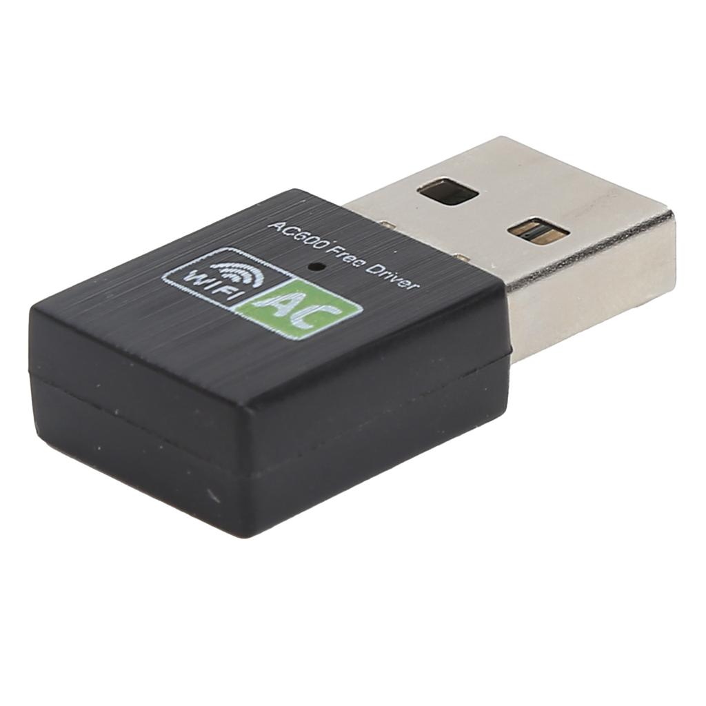 Wifi Adapter USB Receiver Ethernet 600Mbps 2.4Ghz5Ghz Dual Band Wireless Network Card Black