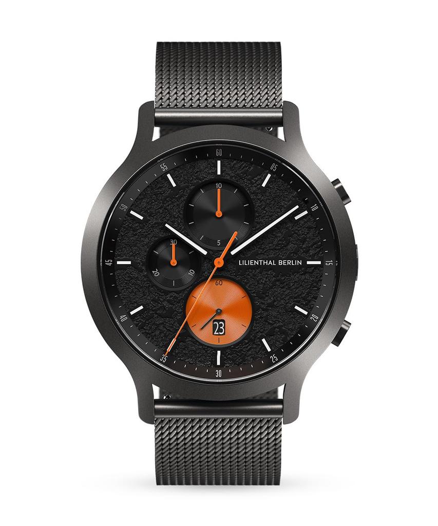 Lilianthal Berlin Limited Edition Chronograph Watch with Date Made in Gray Display, Germany, C01-LE-VOLII-B023F, Men's,