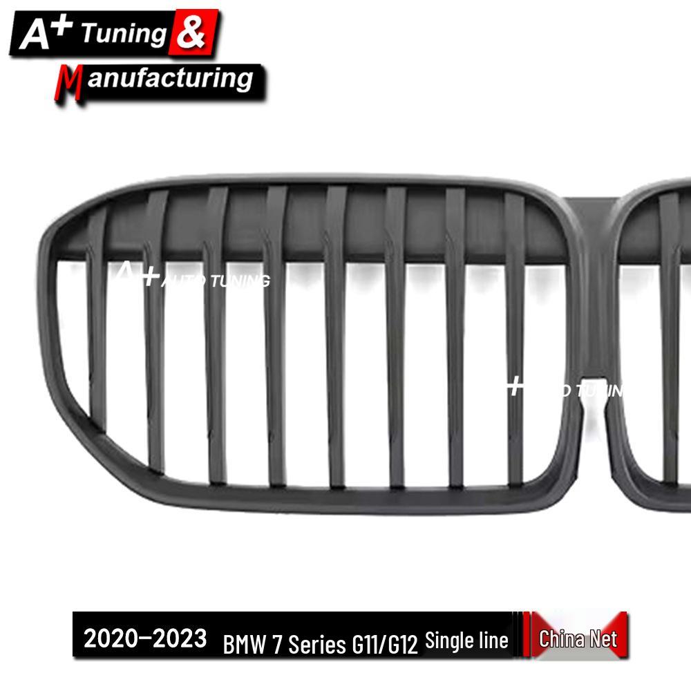 Matte Black Grille for BMW 7 Series G11/G12 (2020-2023) - Single Line Design