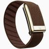 Suitable for Whoop 5.0 Wristband Strap, Nylon Woven Elastic MG Sports Replacement Wristband with Bright Silver U-Shaped Metal