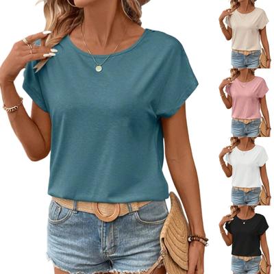 Short Sleeve Shirts For Women Cute Print Graphic Tees Blouses Casual Plus Size Basic Tops Pullover