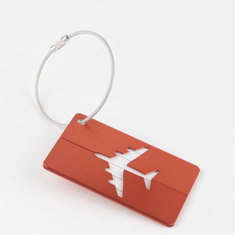 Airplane-Shaped Metal Luggage Tag and Dog Tag Business Gift