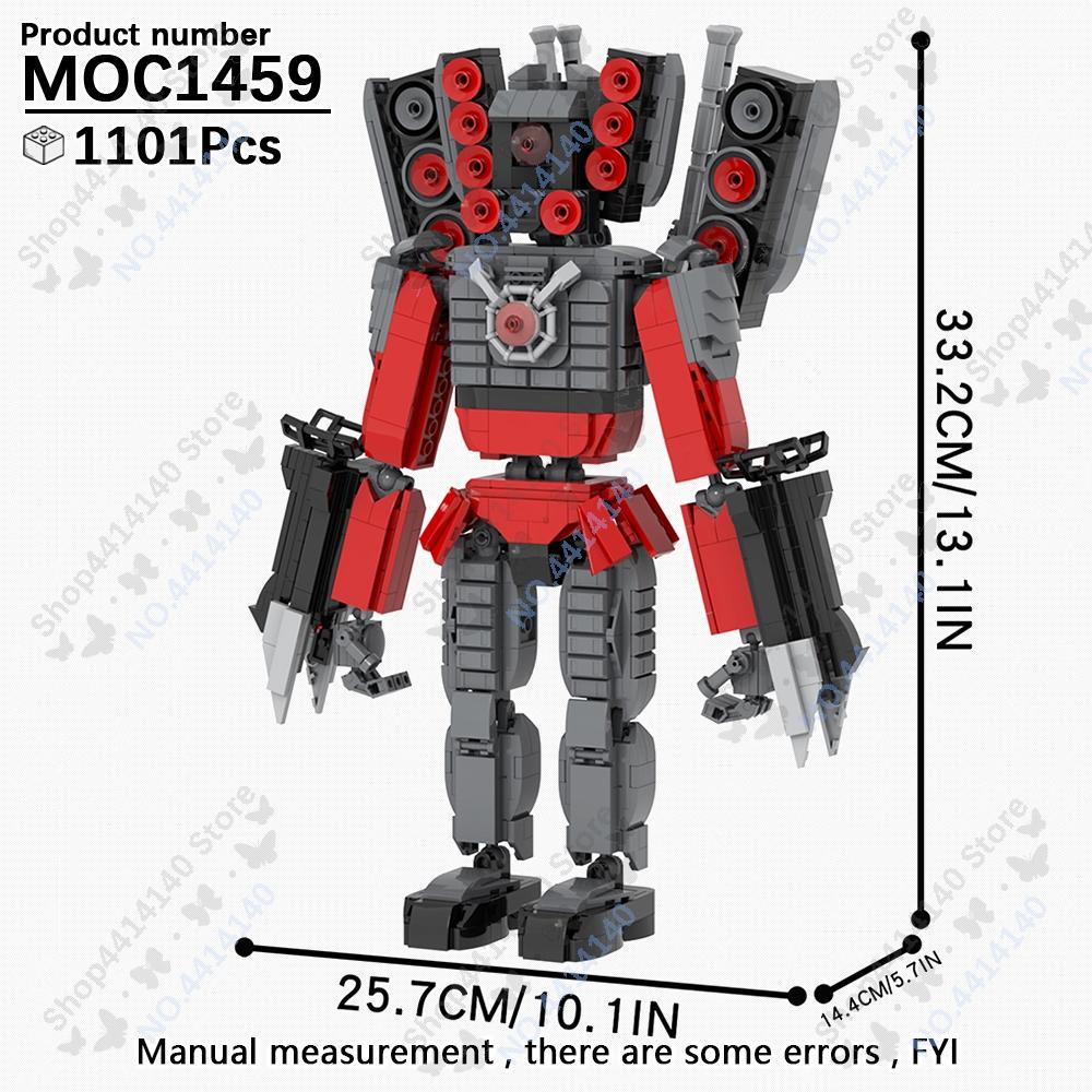 MOOXI Animeserie Skibidi Toalett Figurer Monitorfolk Lydmann Byggeklosser Modell MOC Kloss DIY Montessori Leke Barnegaver