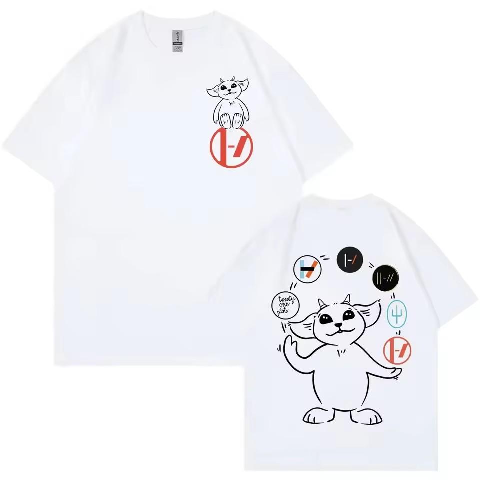 Twenty One Pilots Overcompensate T-shirt Men The Clancy World Tour 2024 High Quality Cotton T-shirts Women Rock Hip Hop T Shirts