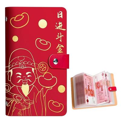 Get Rich Overnight 100 Envelopes Money Saving Challenge PU Large Capacity Savings Binder Waterproof Reusable