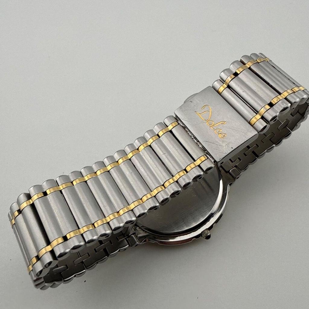 Used SEIKO 5E31-6B20 Seiko DOLCE Men's watch Quartz Working item Battery replaced Back cover engraved [Y456]