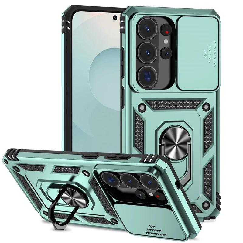 Shockproof Armor Case For Samsung S26 Ultra 5G Camera Lens Protection Fundas For S 26 Plus S26Ultra Magnetic Holder Ring Cover