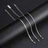 3pcs Men Thin Chain Bracelet,Never Fade Silver Color Twist Chain Wristband,Stylish Punk Jewelry Gift for Husband Father Son