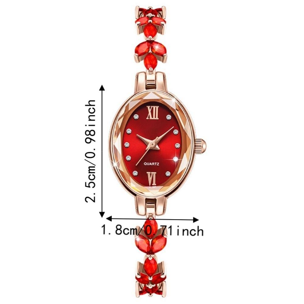 Rhinestone Quartz Watches Diamond Studded Watch Strap with Adjustable Bracelet Rotundity Shaped Watch Women Wristwatch