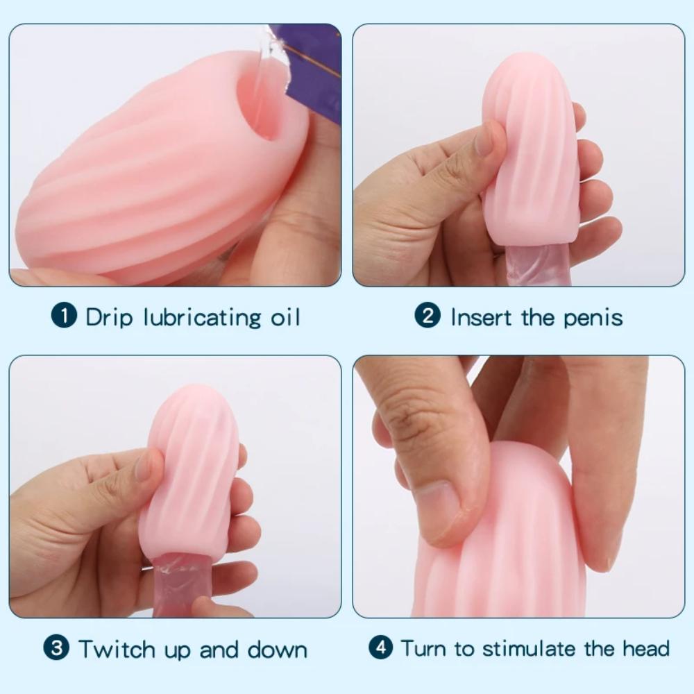 Male Masturbator Cup Realistic Vagina Anal Soft Tight Pussy Erotic Adult Sex Toy For Men Portable Pocket Glans Masturbation Eggs