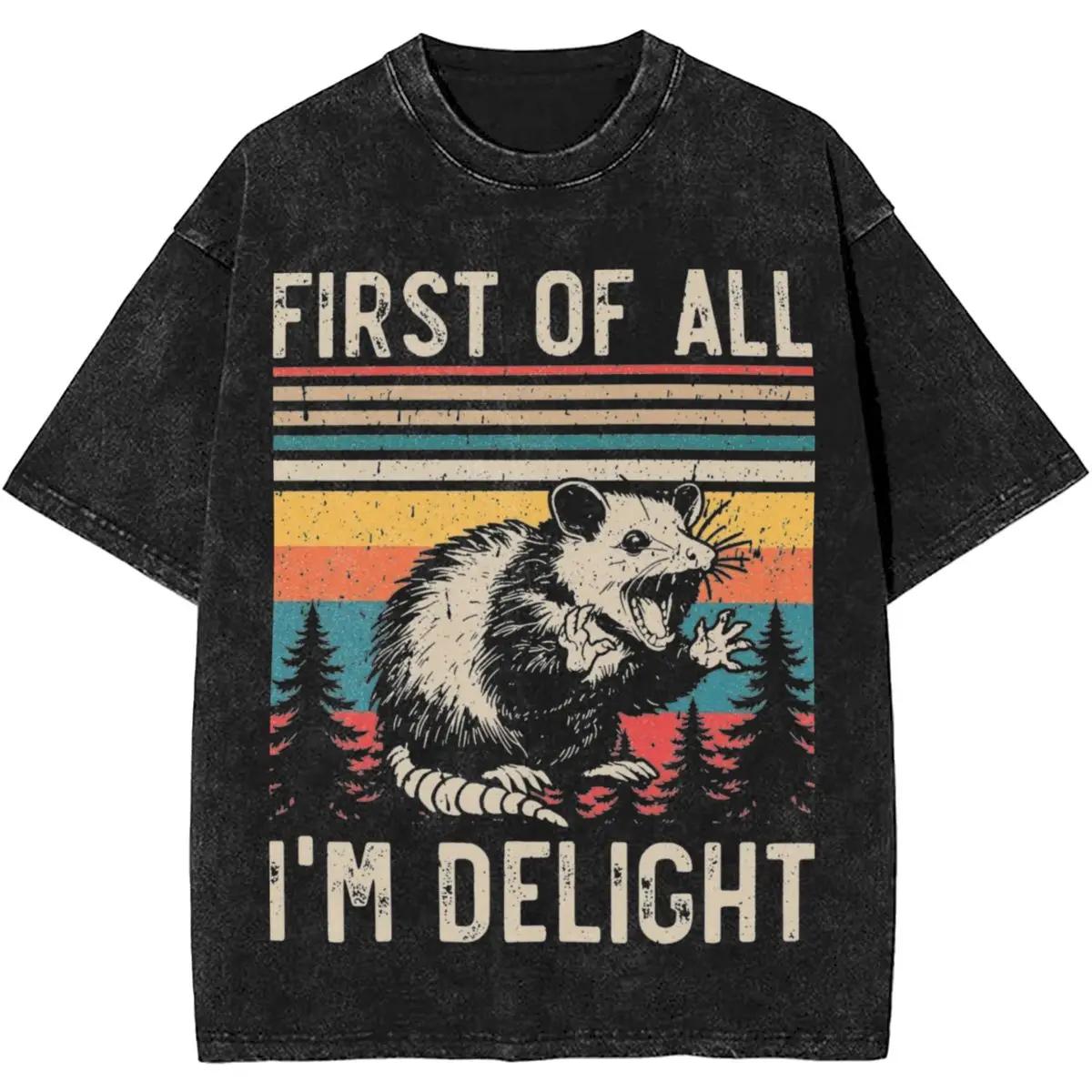 

Винтажная футболка «Я восхитителен» саркастичный злой опоссум любитель опоссумов наряд свободные футболки для мужчин женщин одежда 3XL