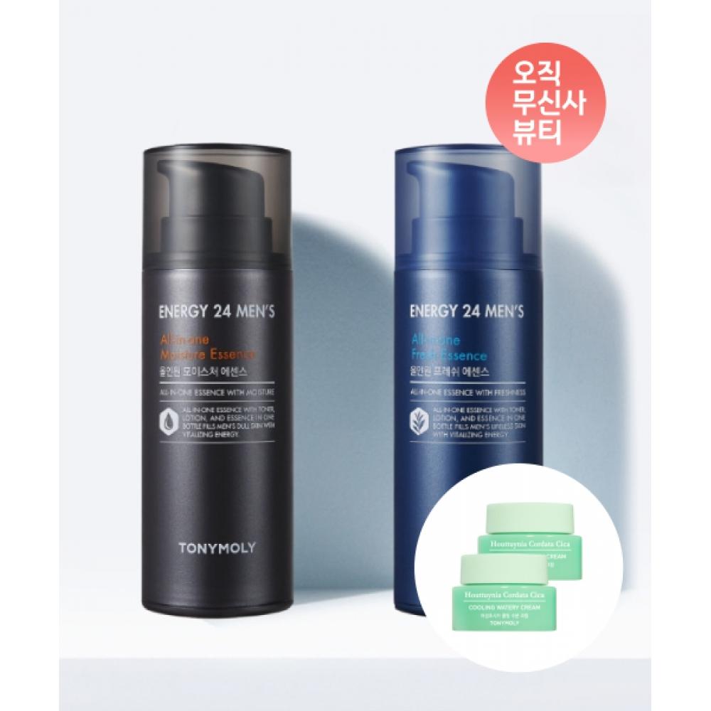 Tonymoly Men Energy 24 All In One 120ml + 2x8ml Mugwort coolIng Cream