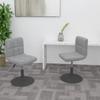 Day and Night - Day and Night Swivel Dining Chairs 2 Pcs In Light Gray Velvet