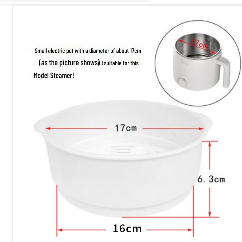 ZISIZ Mini Electric Hot Pot with Steamer