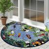 New Non Slip Semi-Circular Carpet Washable Wear-resistant Welcome Mat Doormat Home Decoration
