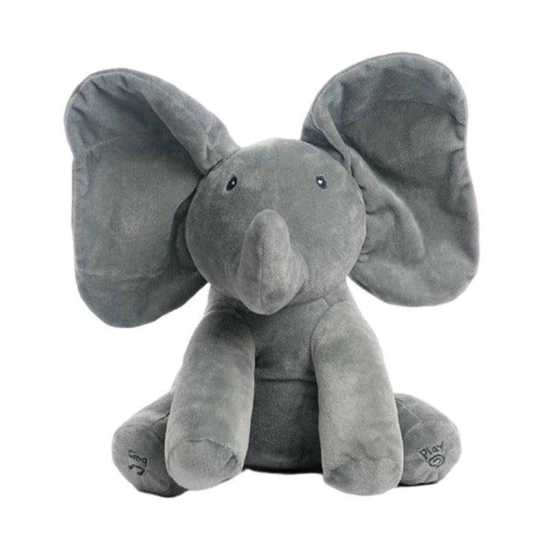 Elephant Plush Toy For Kids Soft And Cuddly Stuffed Animal With Music And Sound