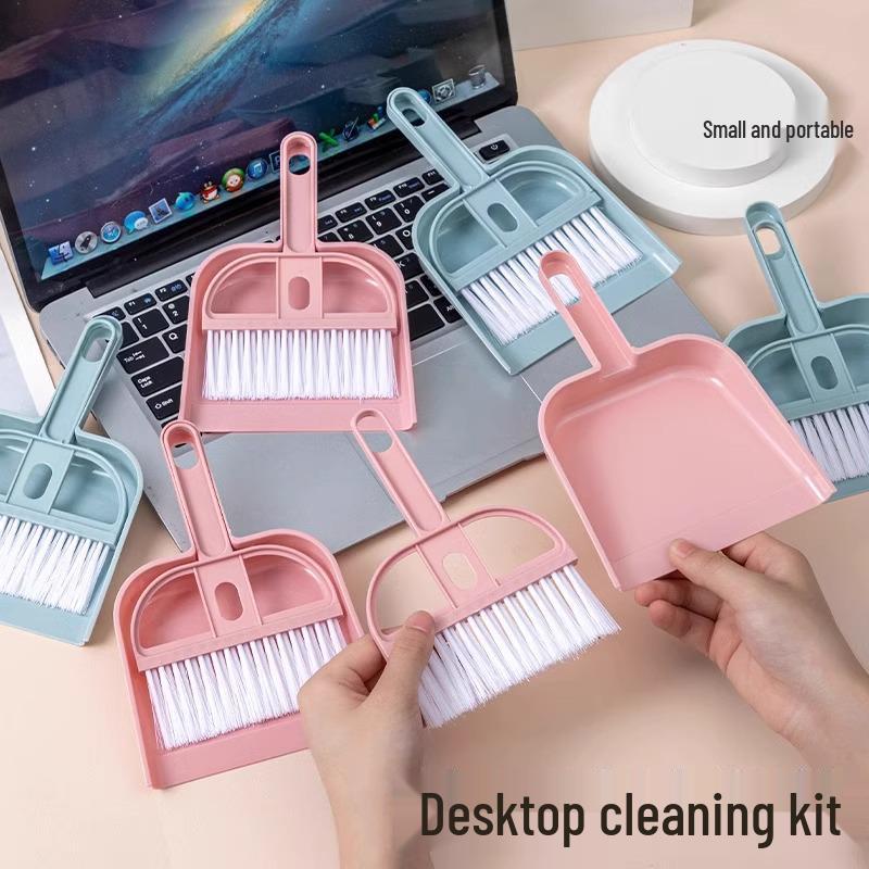 Mini Tischbesen und Kehrschaufel-Set mit weichen Borsten – Perfekt für Tische, Betten, Fensterbänke und Kinderbereiche.