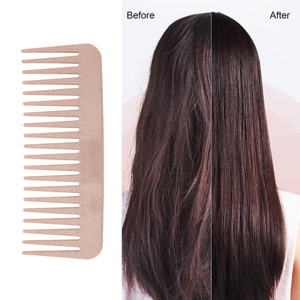 10 Stück Haar Entwirrungs Styling Kamm Weizenstroh Tragbar Breit gezahnter Kamm für Zuhause Reisen
