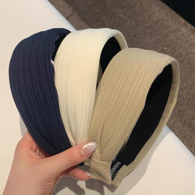 Versione spessa! Fascia bianca a righe a tesa larga per donna che non appesantisce i capelli, fermaglio per capelli a fascia alta per la testa, accessorio per capelli per uso quotidiano