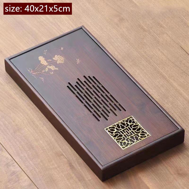 Hand Carving Bamboo Tea Tray Household Tea Set Decorative Tray Water Storage Type Tea Sea Chinese Tradition Teaware Supplies